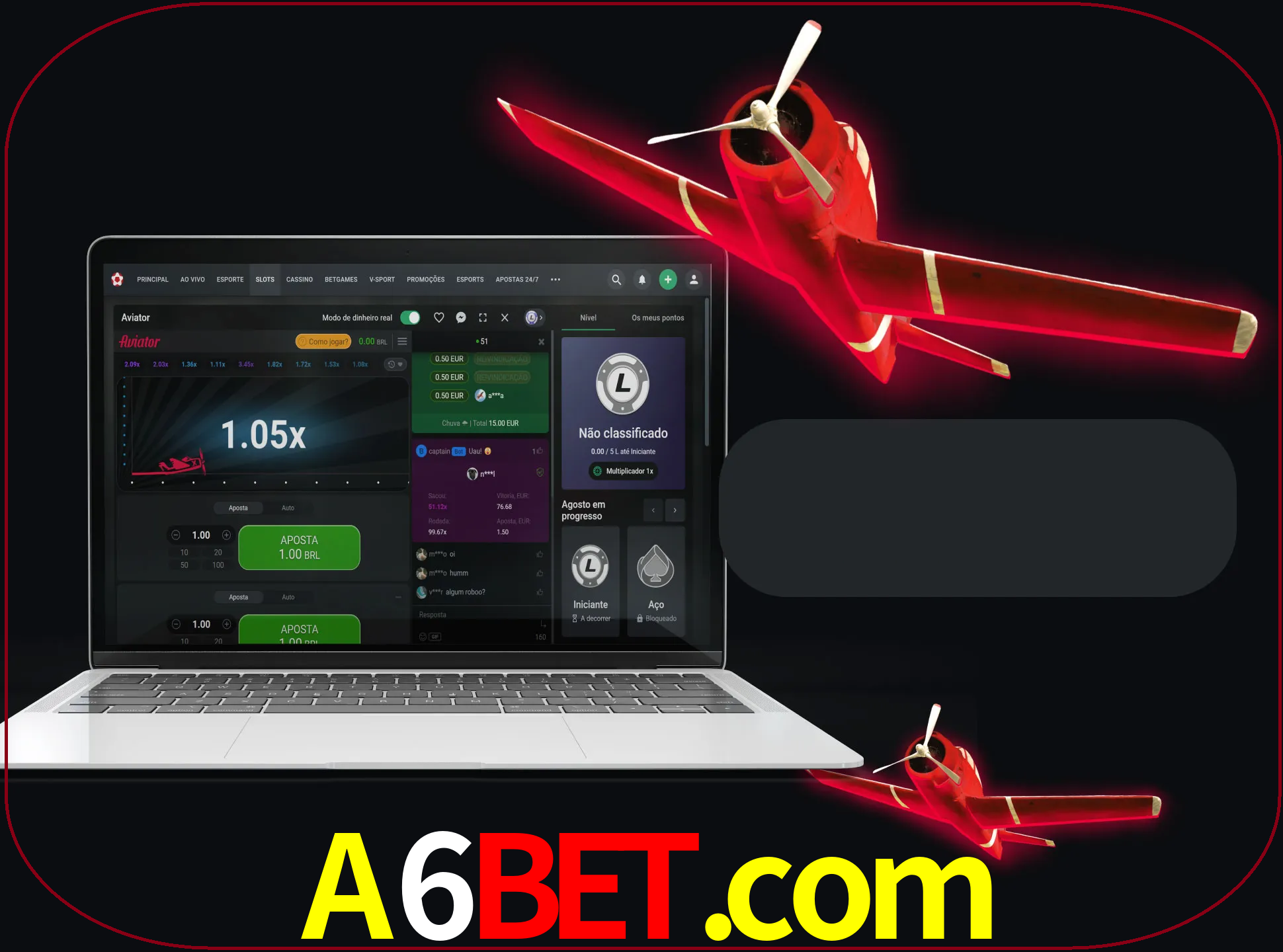 Observe o avião voando e as chances aumentando.