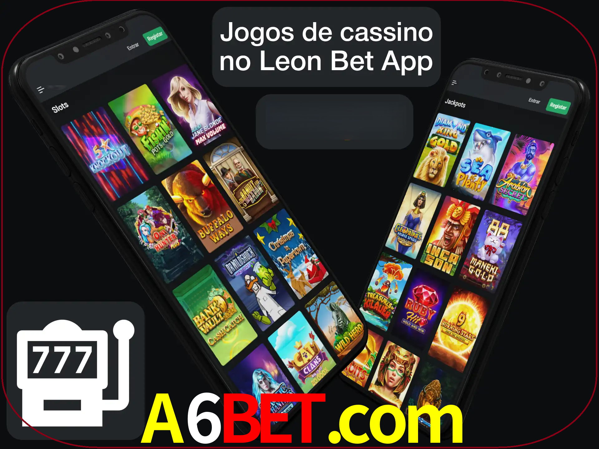 Escolha quais jogos de cassino jogar no app.