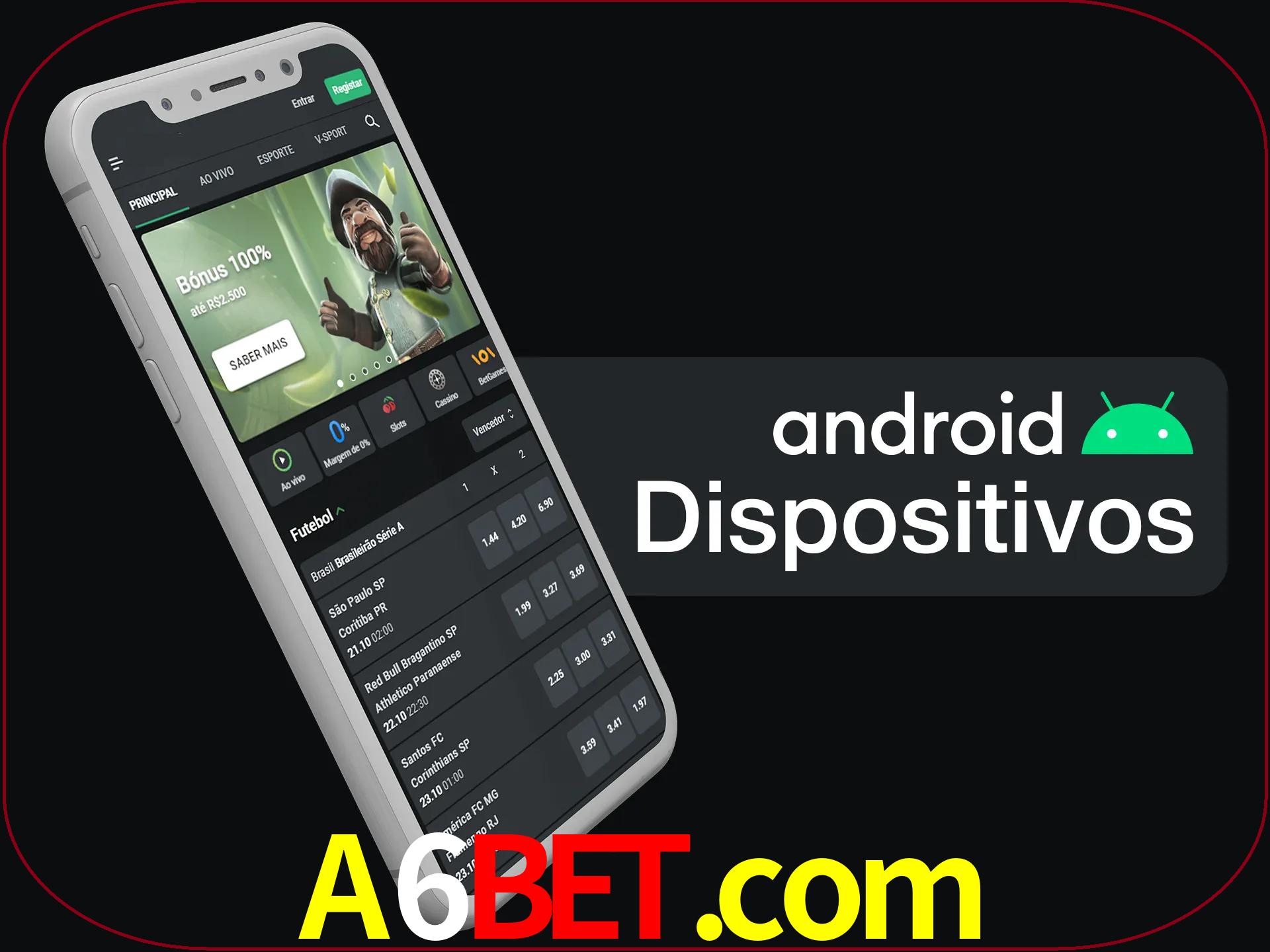 O aplicativo suporta a maioria de todos os dispositivos Android.