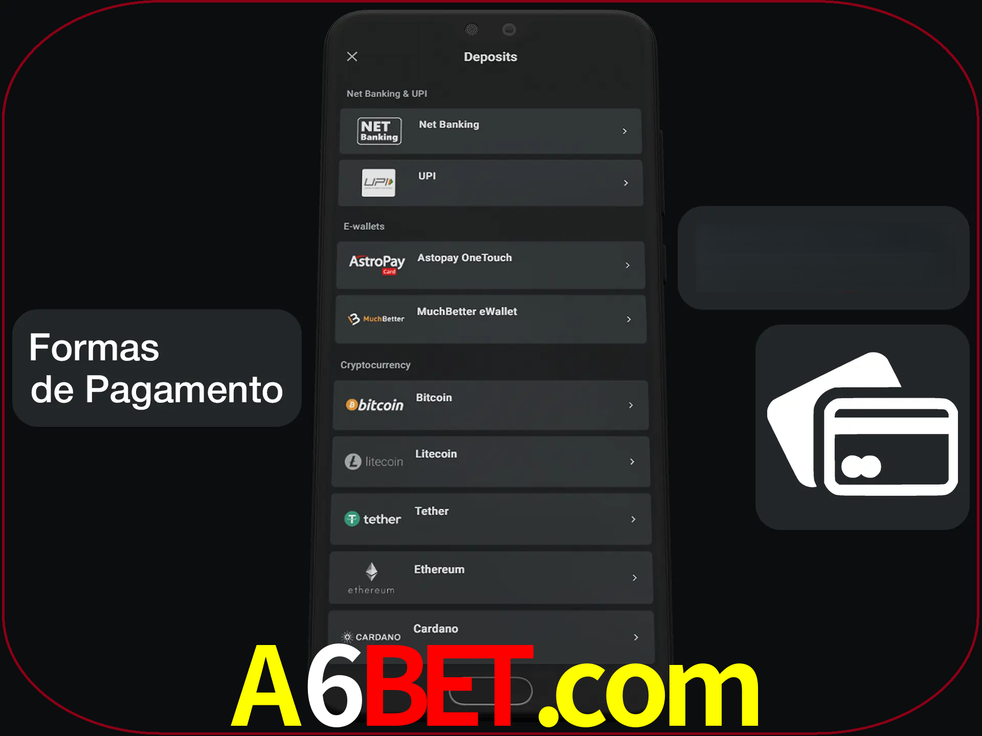 Escolha a forma de pagamento de sua preferência.