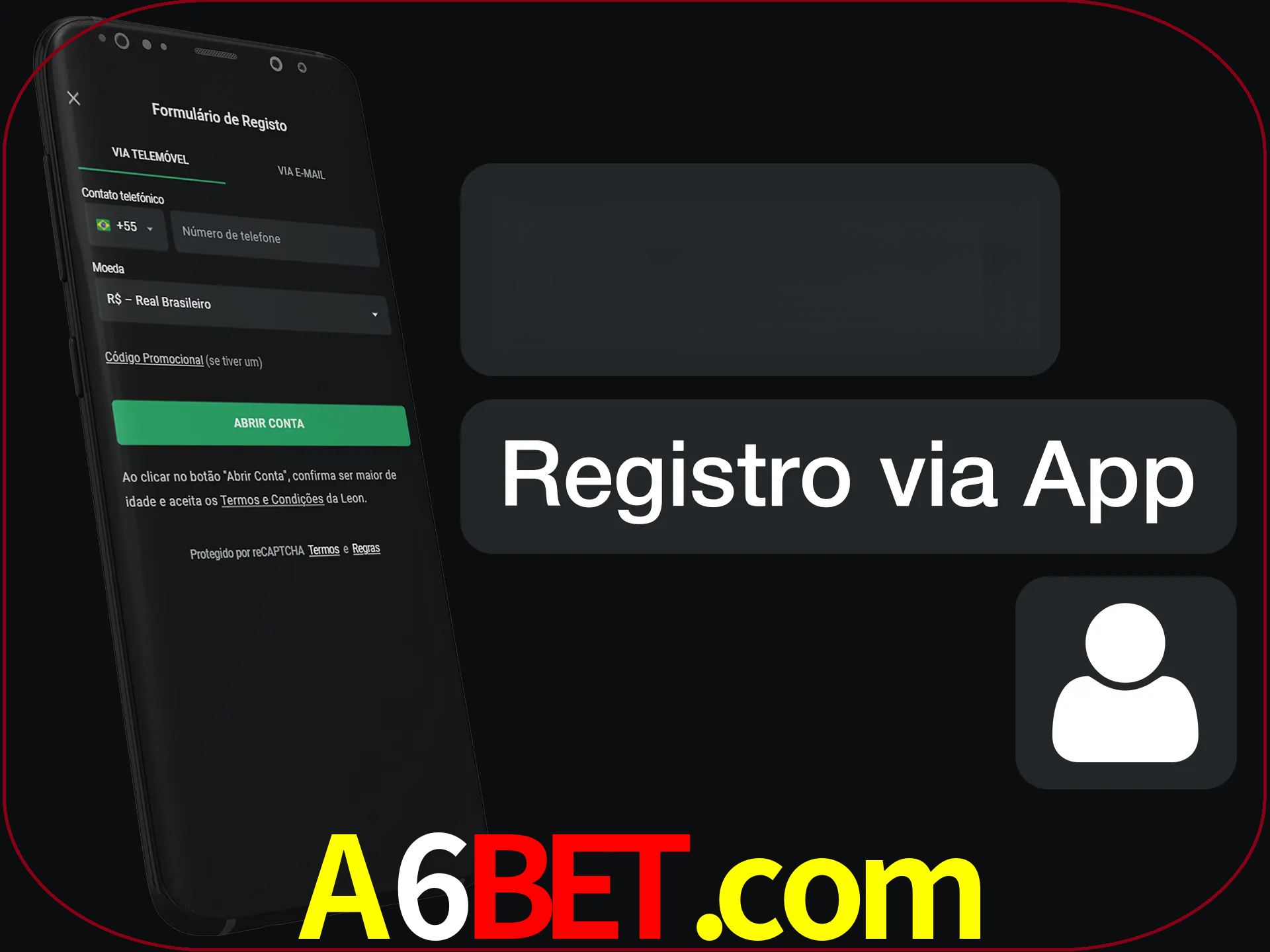 Registre-se com duas etapas usando o aplicativo.