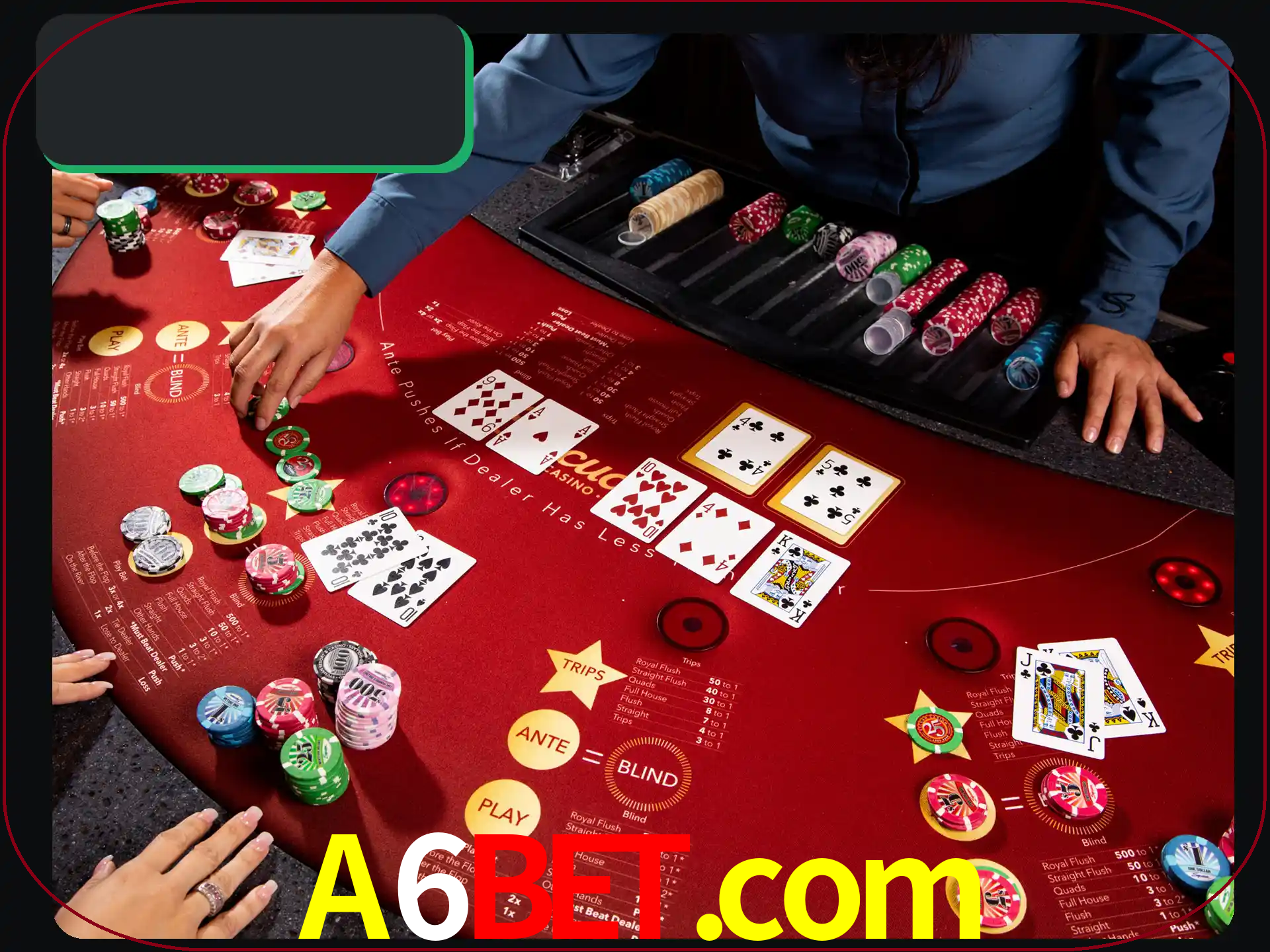 Jogue pôquer com pessoas reais em uma mesa.