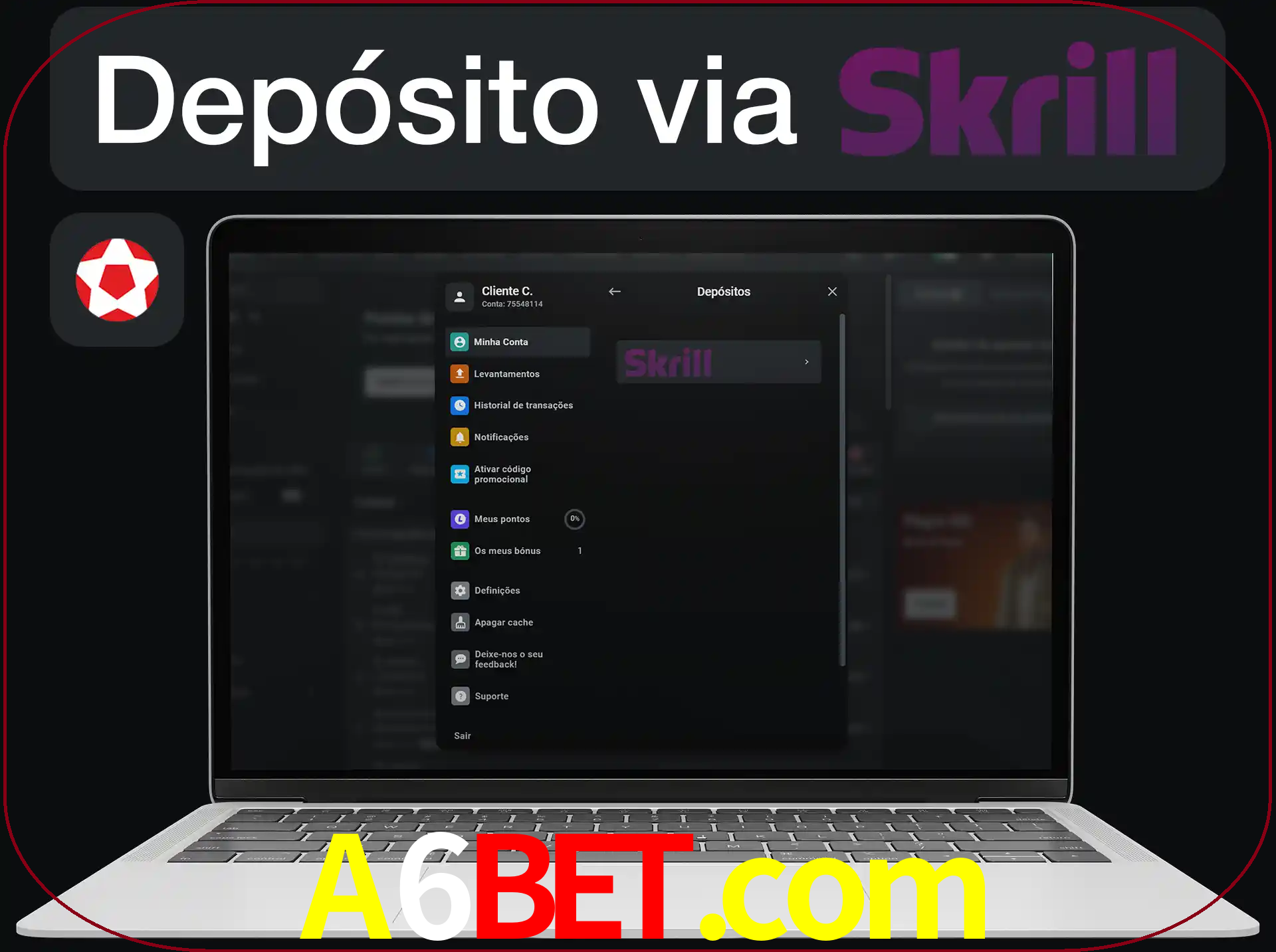 Fazer depósitos com Skrill.