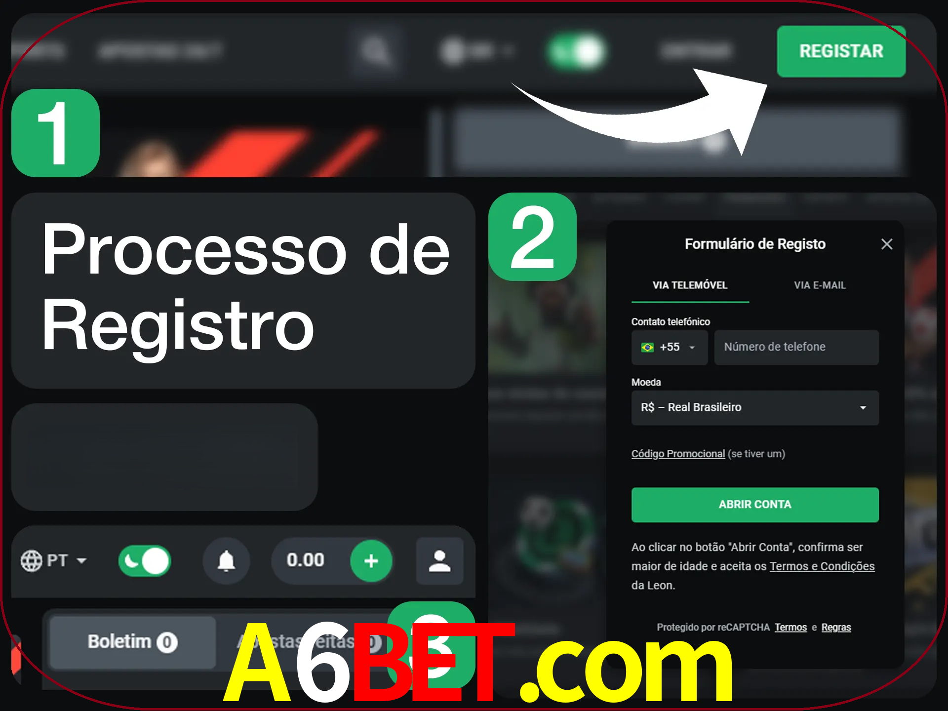 O processo de registro na LeonBet é simples.