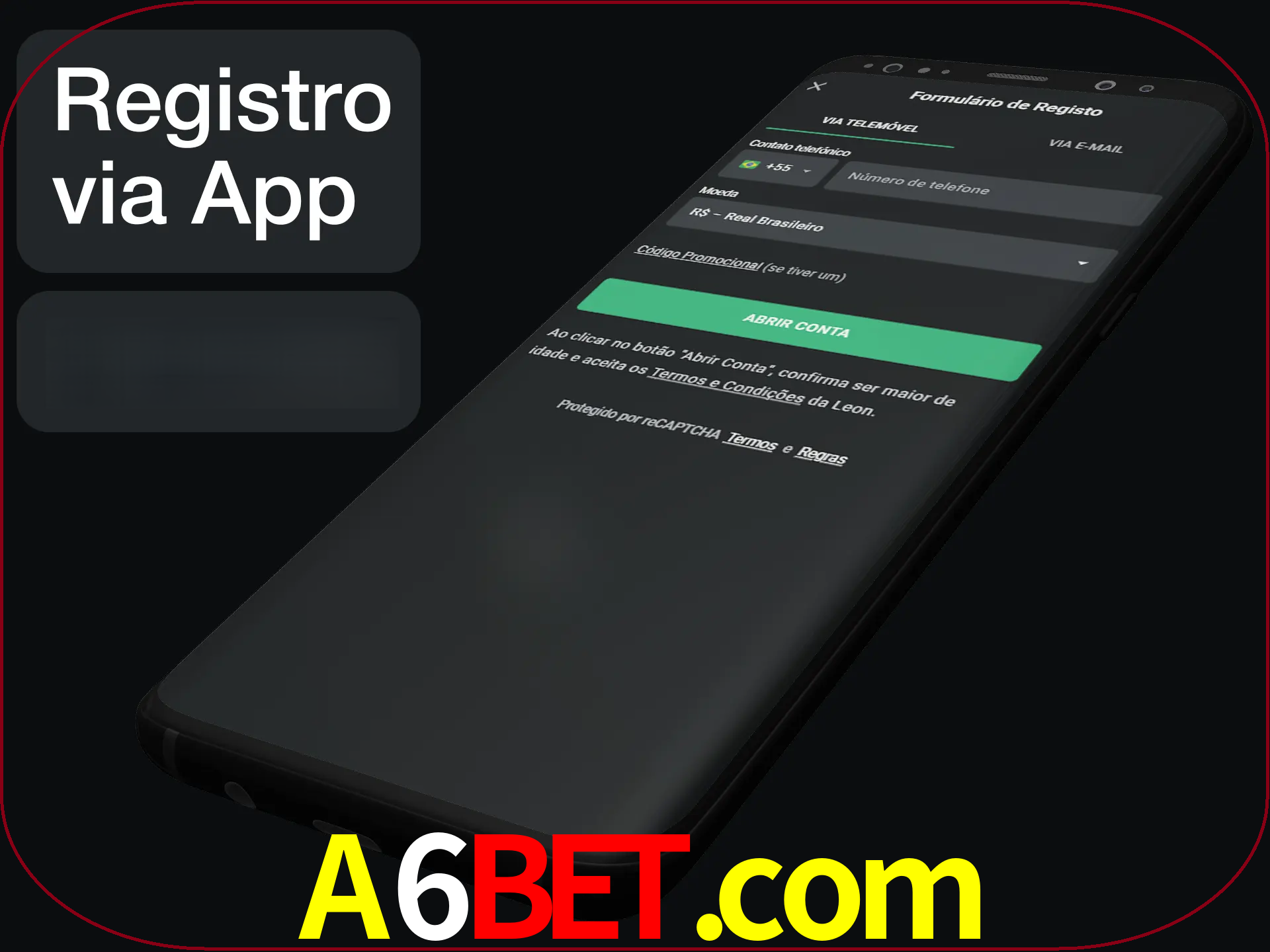 Registre-se quiclly em LeonBet usando o aplicativo.